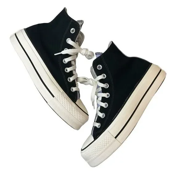 CONVERSE you Black & Lavender Lifted Platform High Top Chuck Taylor Size 6.5 - Picture 7 of 16